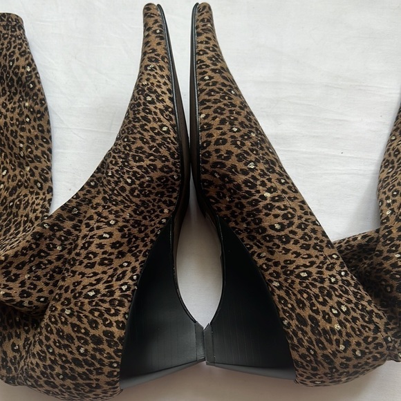 ⭐️FRANCE Mode Leopard Print Wedge Boots⭐️ - Picture 7 of 7